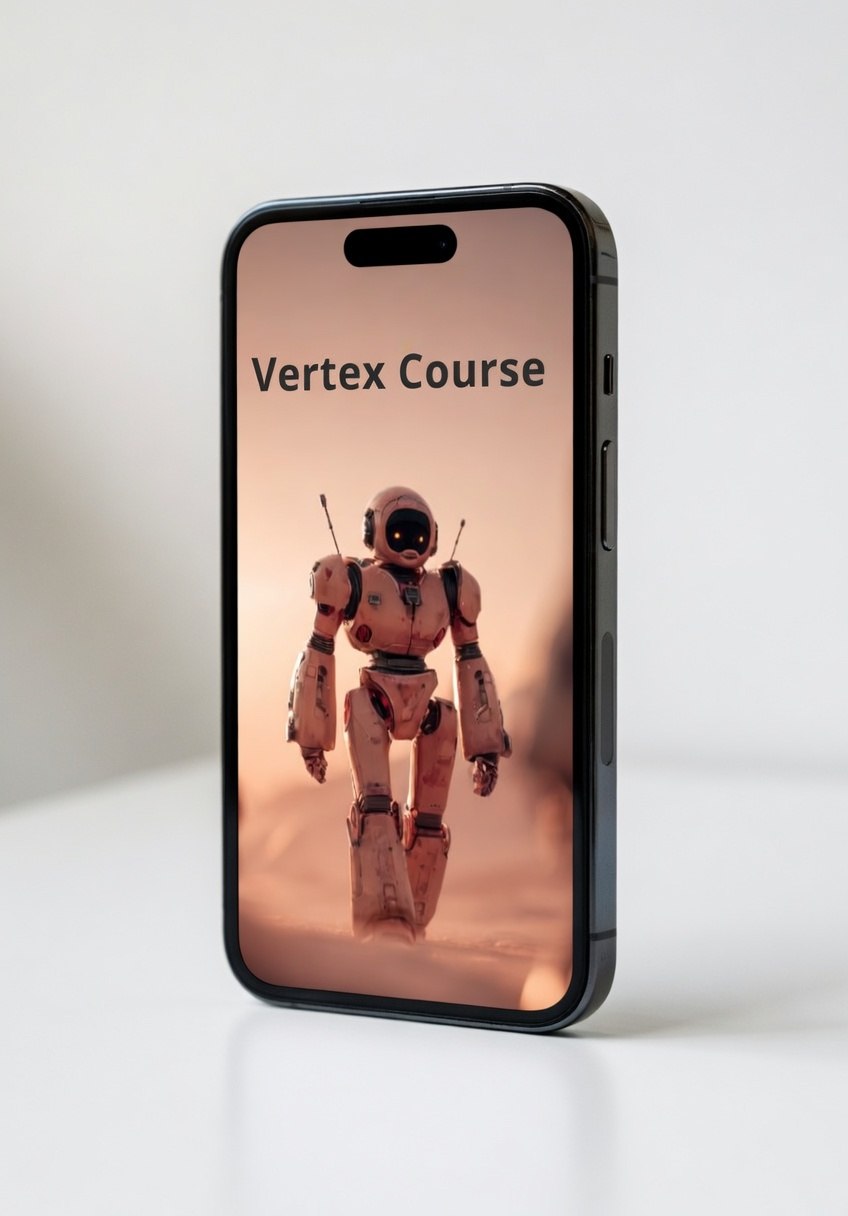 Phone displaying "Vertex Course"